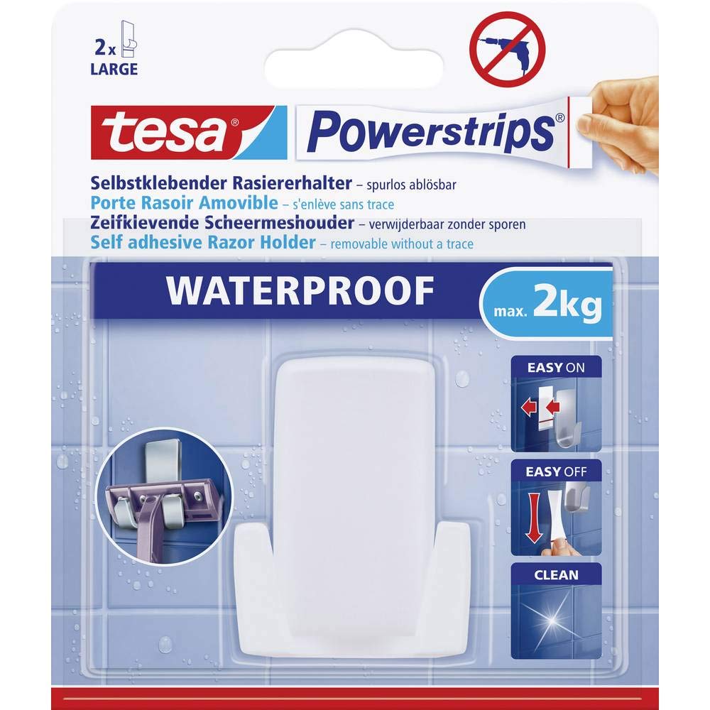 TESA Powerstrips — porte-rasoir amovible waterproof 2 kg