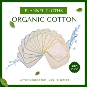 Alternative view of AVO + CADO — Lot de 15 Gants de Toilette en Flanelle Bio
