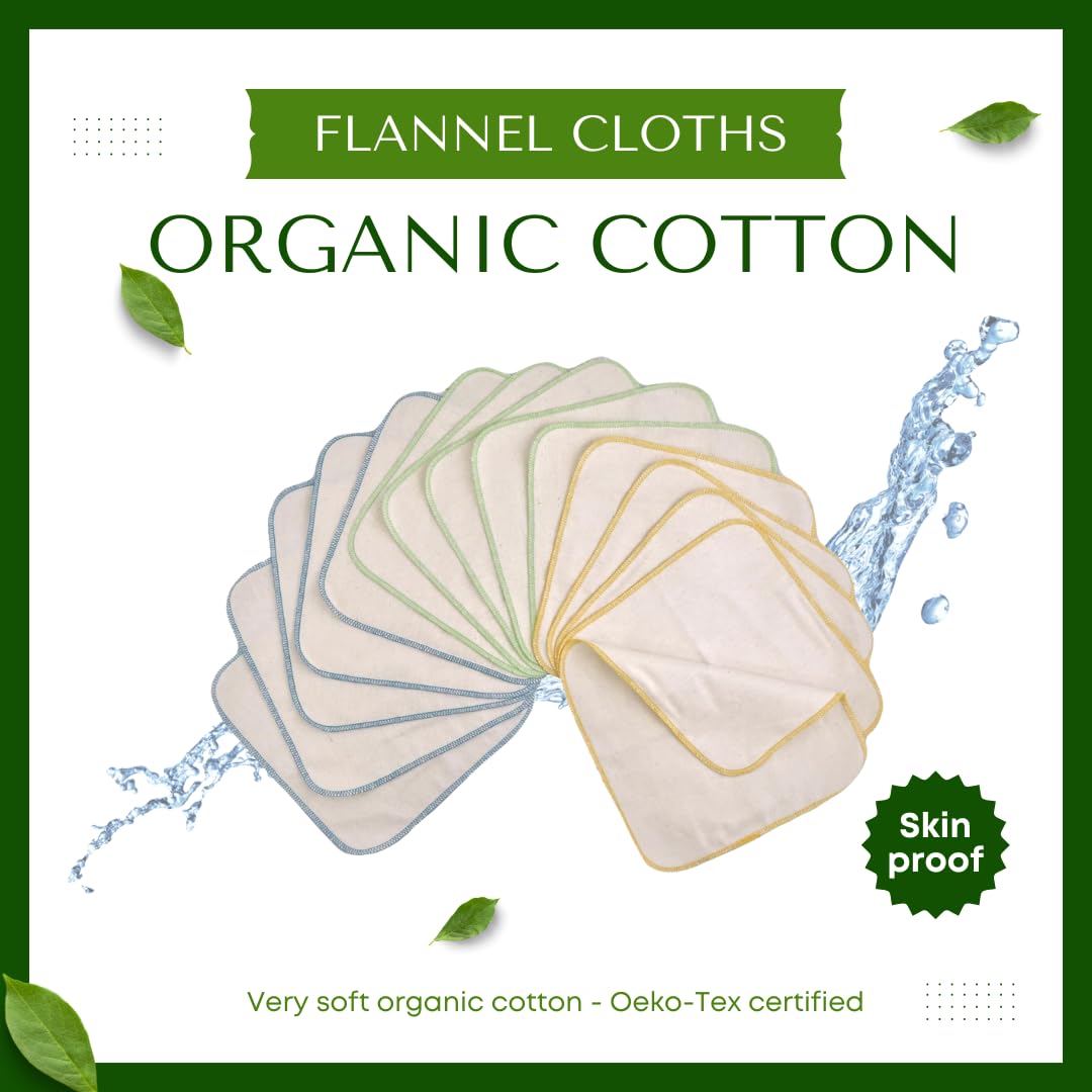 AVO + CADO — Lot de 15 Gants de Toilette en Flanelle Bio – Image 45