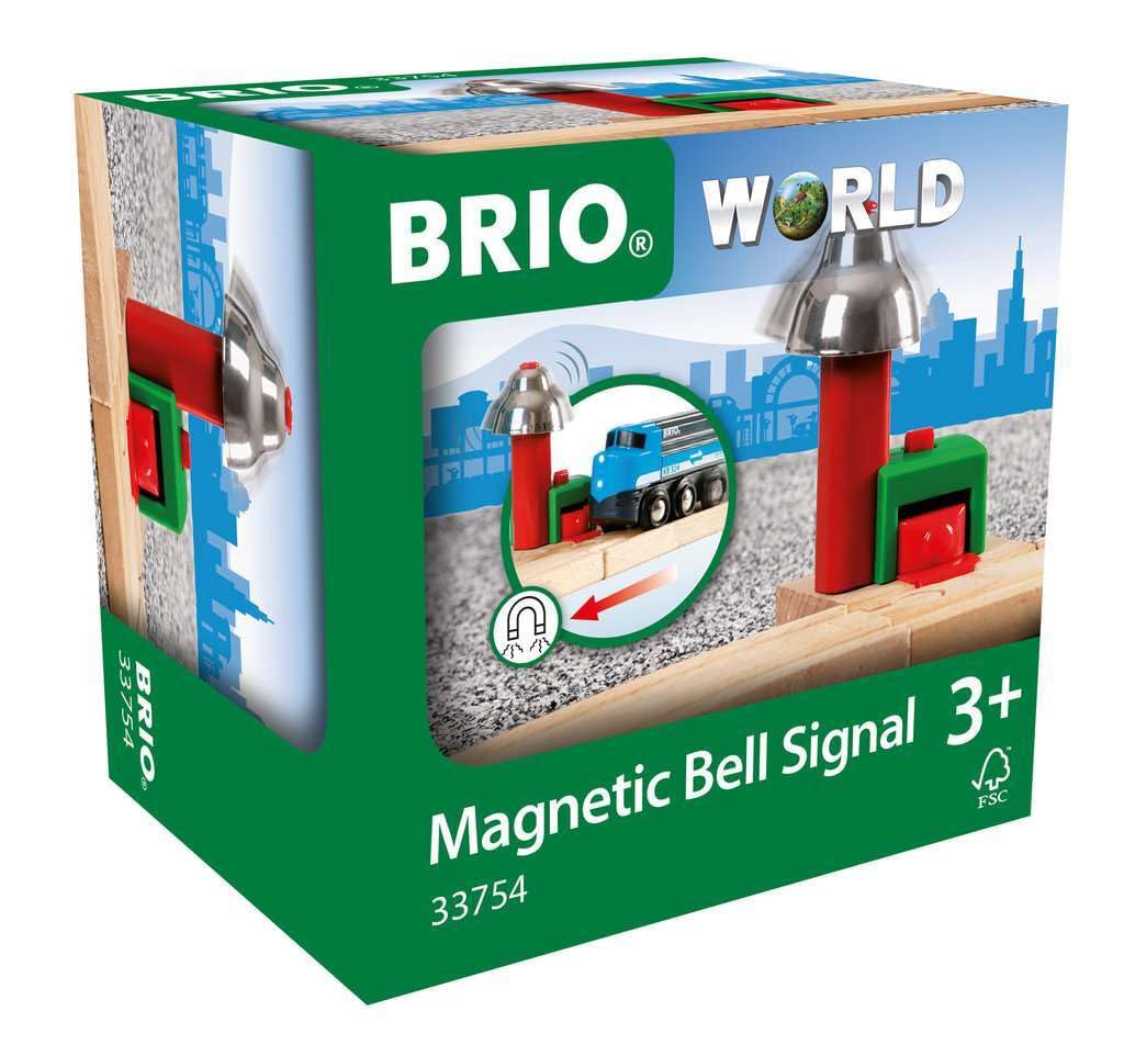 BRIO World — Signal cloche magnétique pour circuit train bois