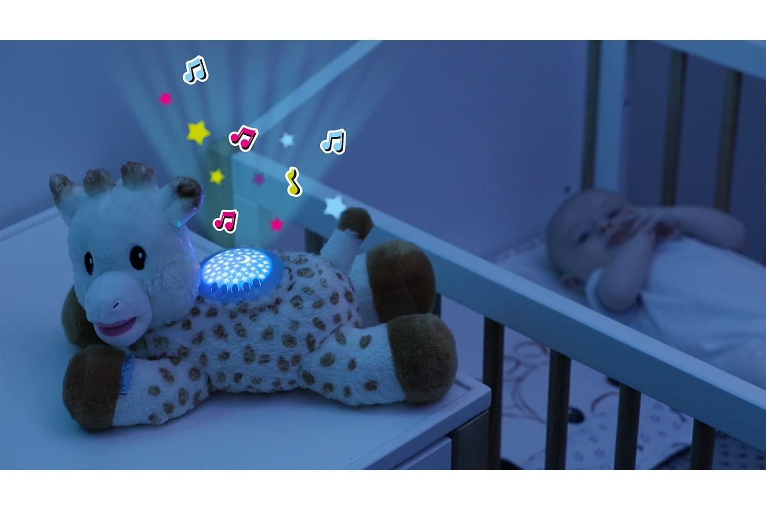 SOPHIE LA GIRAFE — Peluche veilleuse 3 en 1 multicolore – Image 4