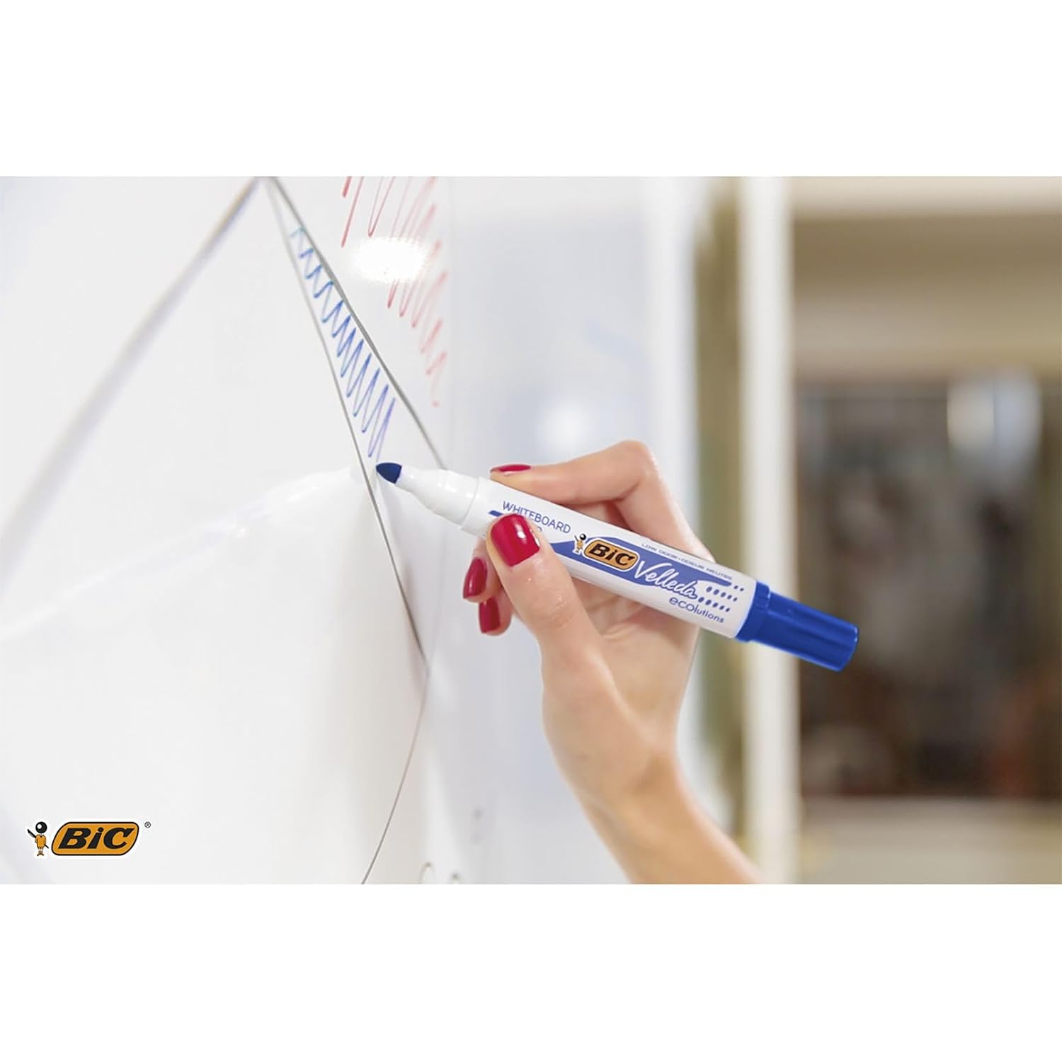 BIC Velleda 1701 ECOlutions — 12 Feutres Tableau Blanc bleus – Image 13