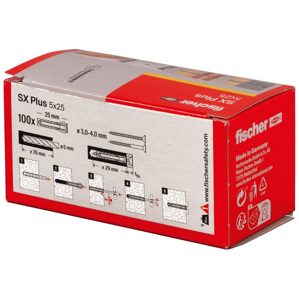 FISCHER SX Plus — Cheville nylon 5x25 boîte de 100 – Image 3