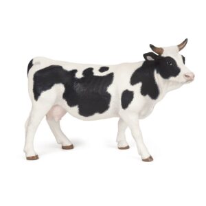 PAPO — Figurine vache pie multicolore