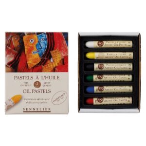 SENNELIER Discovery — Lot de 6 Pastels à l’Huile Rouge