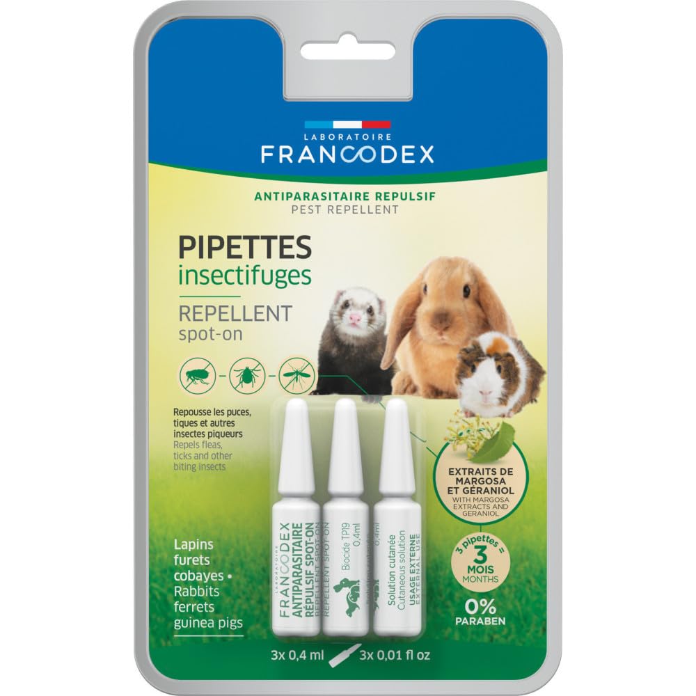 FRANCODEX Spoton — 3 Pipettes Insectifuges Grand Rongeur – Image 2