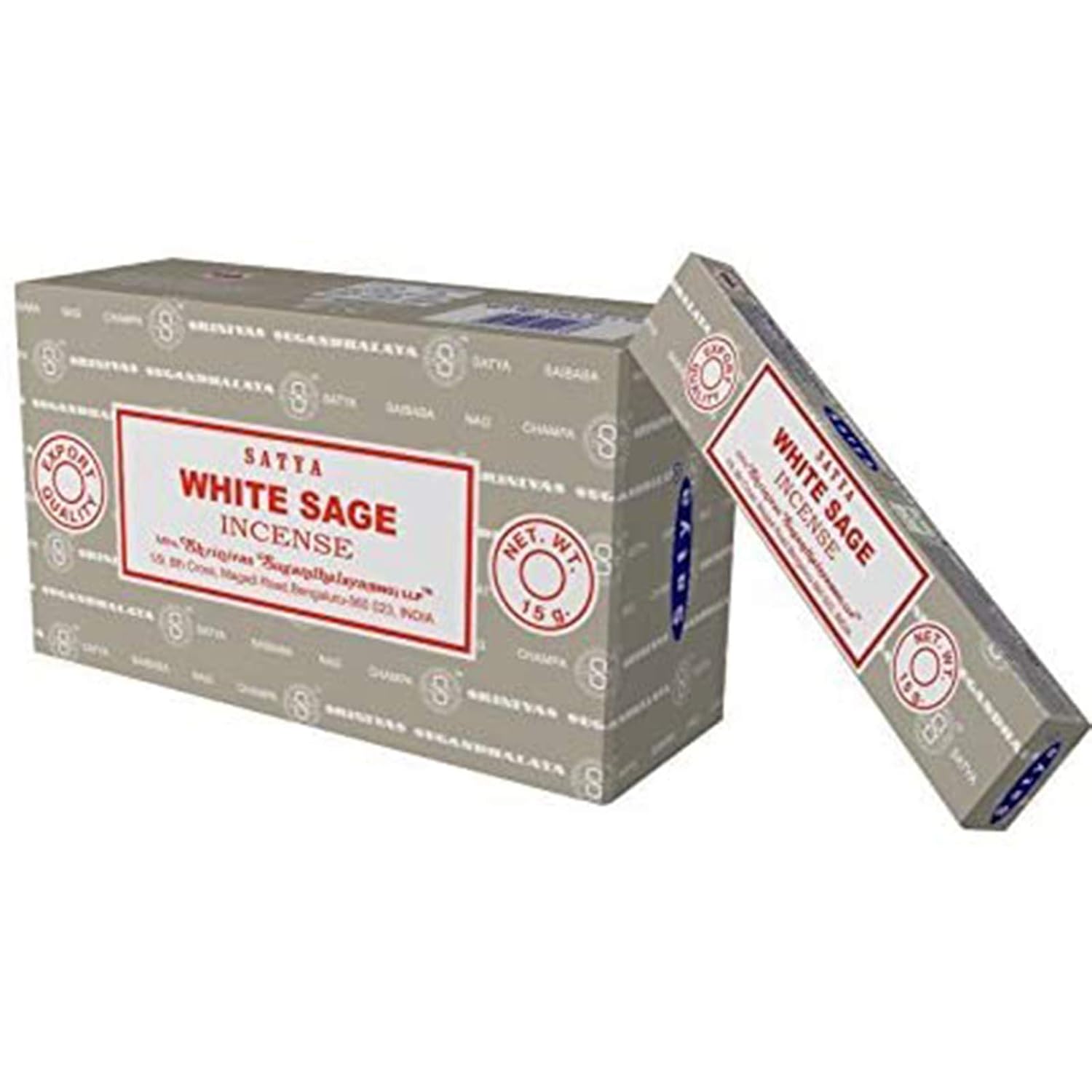 SATYA Nag Champa — Encens sauge blanche x12 15 g