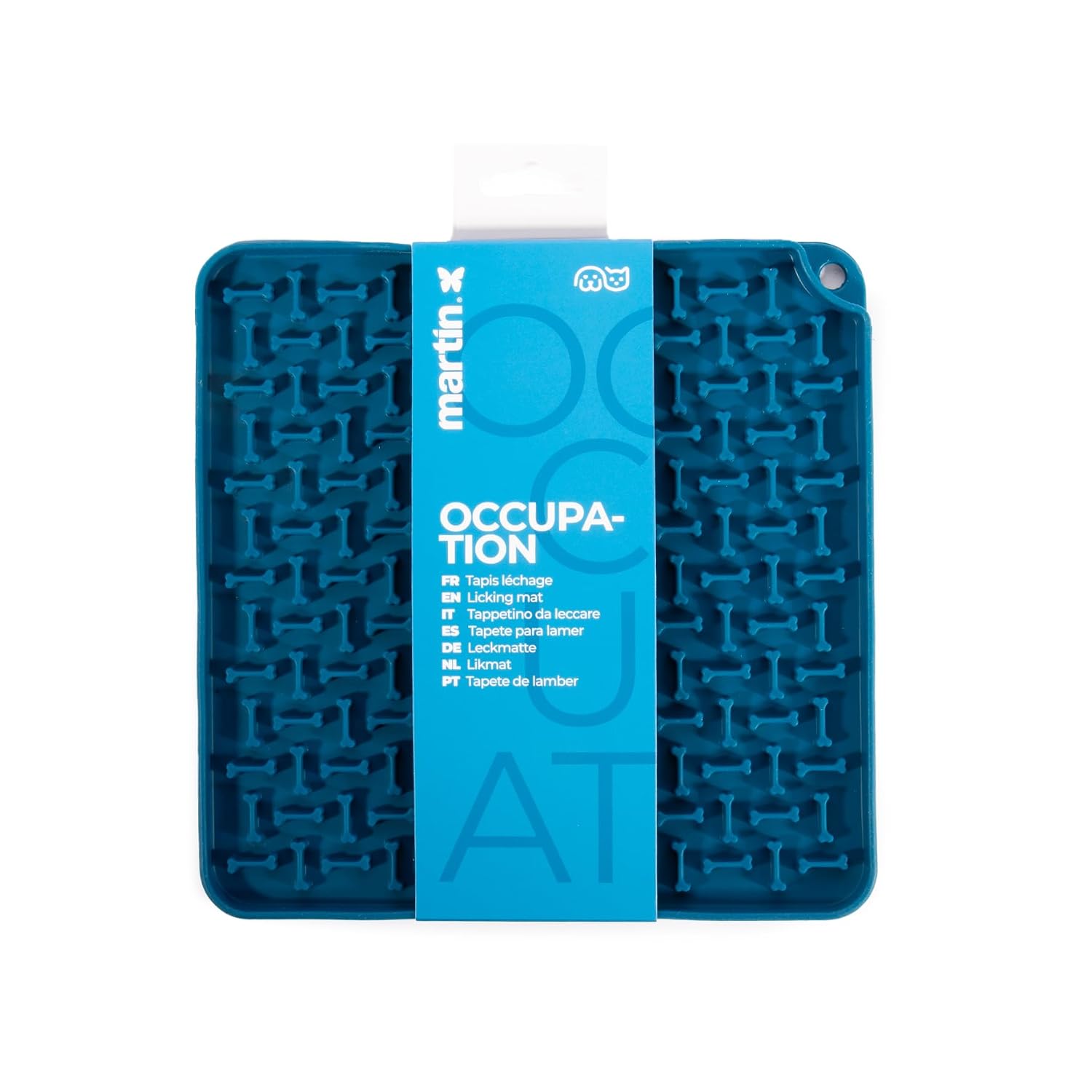 Tapis de Léchage — Carré 20 cm avec Ventouse Bleu – Image 7
