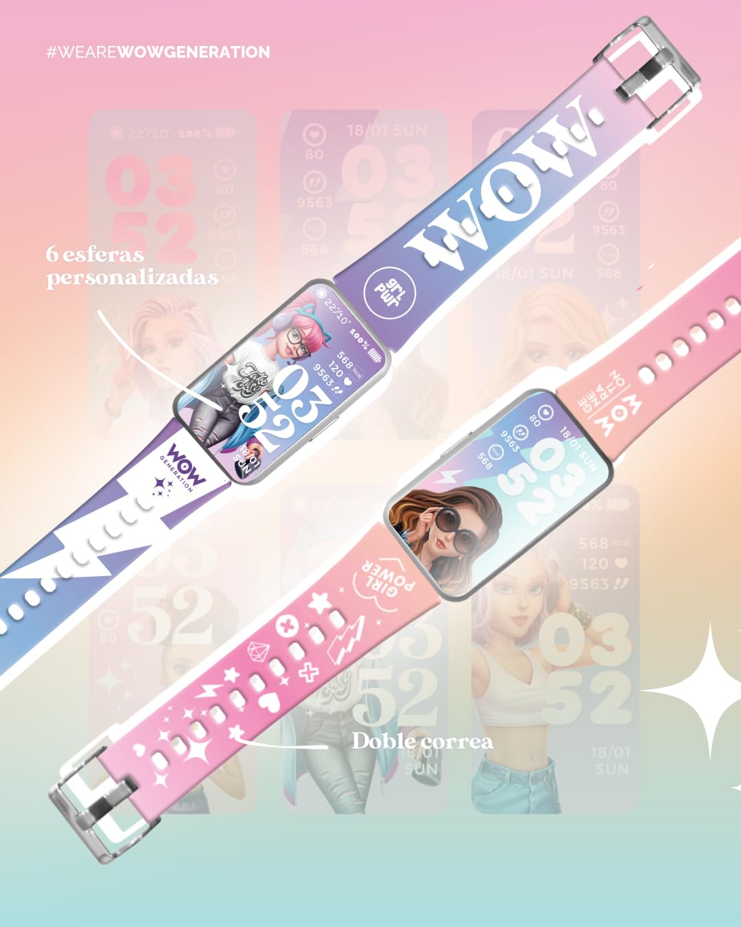 WOW GENERATION — Montre connectée avec double sangle – Image 15