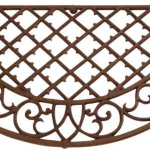 ESSCHERT LH46 — Paillasson demi-lune en fonte 67 x 34 cm
