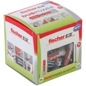 FISCHER Duopower — Chevilles bi-matière avec vis 8 x 40 mm
