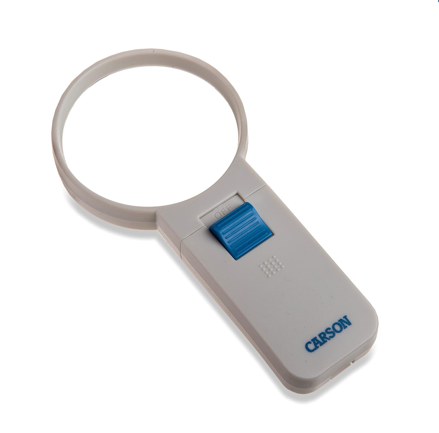 CARSON HandHeld — Loupe éclairée LED 4x 7,6 cm