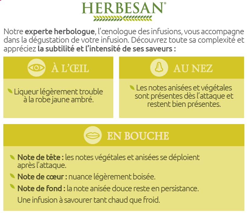 HERBESAN — Infusion Bio Fenouil Digestion Facile 20 sachets – Image 4