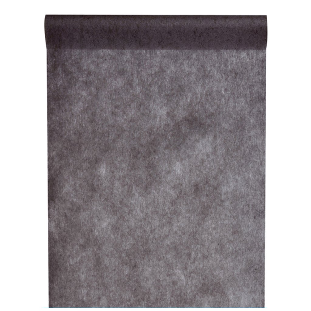 SANTEX — Chemin de table intissé noir 25 m x 30 cm
