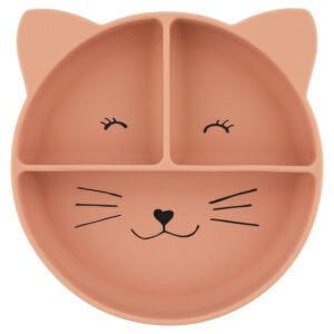 TRIXIE — Assiette bébé en silicone à ventouse compartimentée