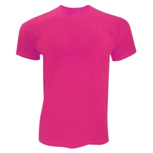 FRUIT OF THE LOOM — T-Shirt Homme Manches Courtes XL Fuchsia