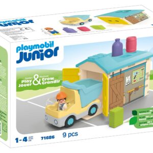 Alternative view of PLAYMOBIL Junior 71686 — Ouvrier avec Camion et Garage