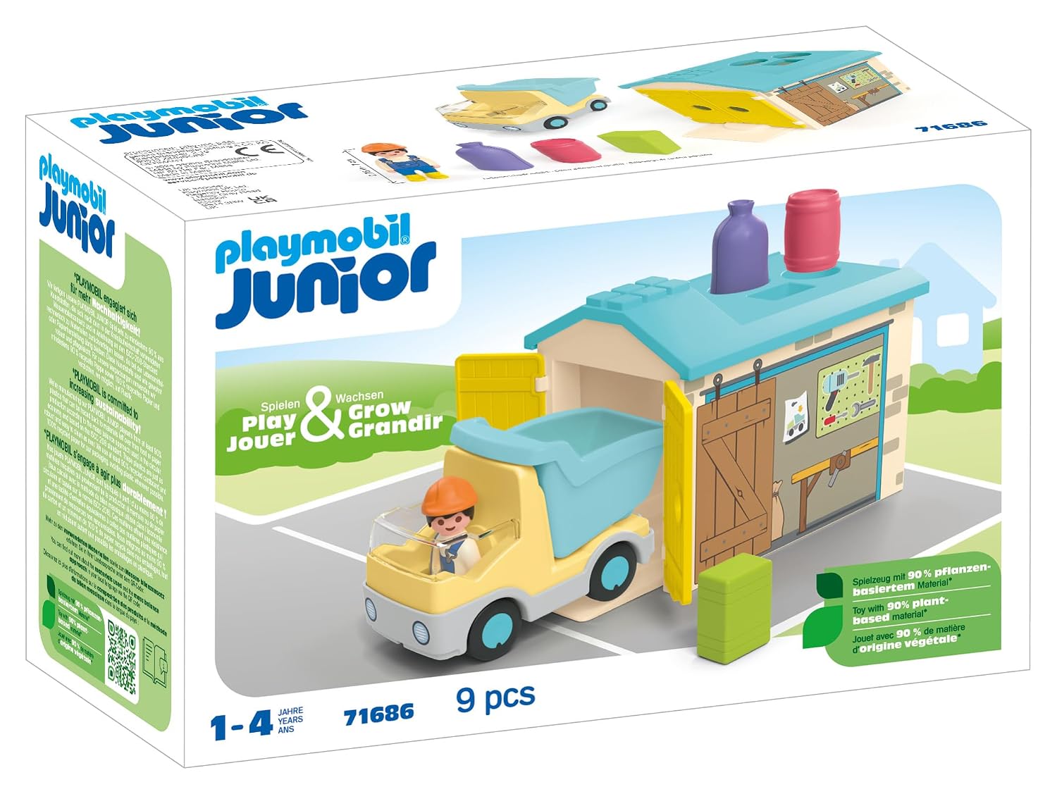 PLAYMOBIL Junior 71686 — Ouvrier avec Camion et Garage – Image 2