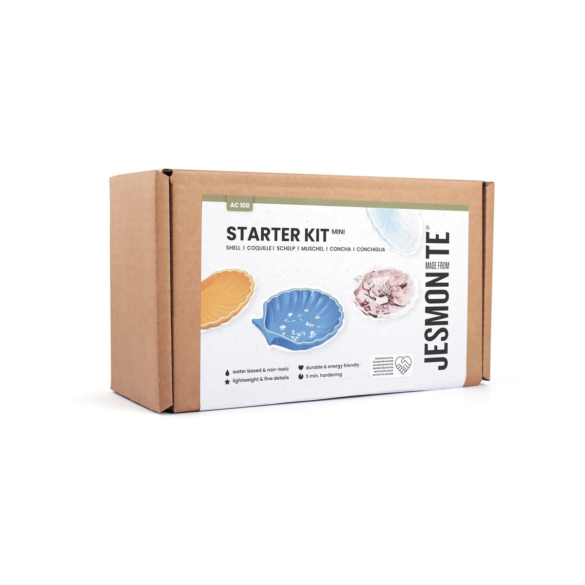 JESMONITE AC100 — Kit Débutant Coquillage 600 g + 240 ml
