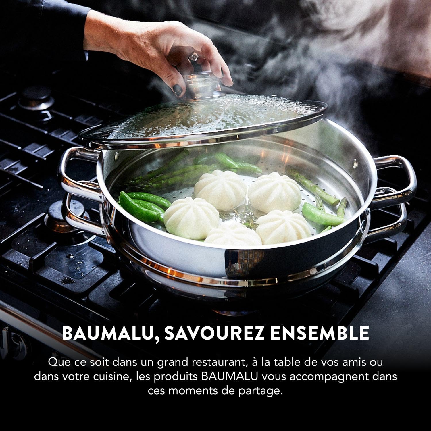 BAUMALU — Grill rond en fonte 25 cm avec manche en bois – Image 33