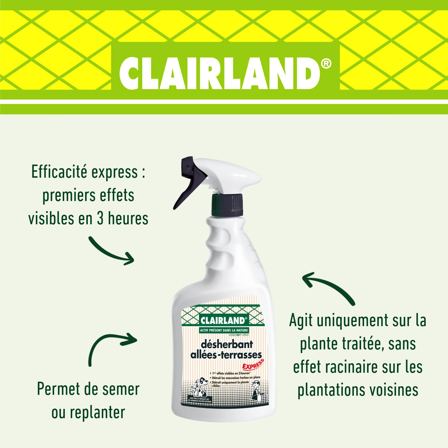 CLAIRLAND — Désherbant Allées et Terrasses 900 ml – Image 8
