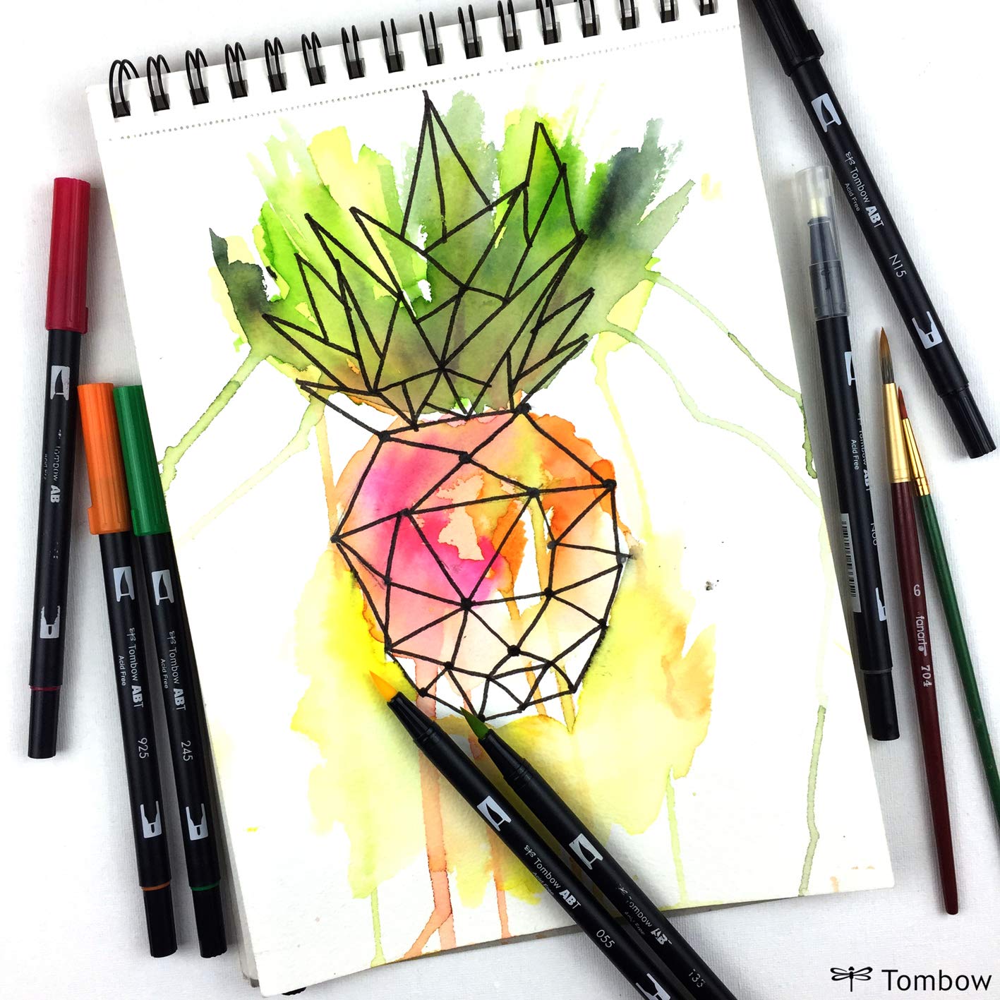 TOMBOW ABT-243 — Feutre pinceau à 2 pointes Mint – Image 45