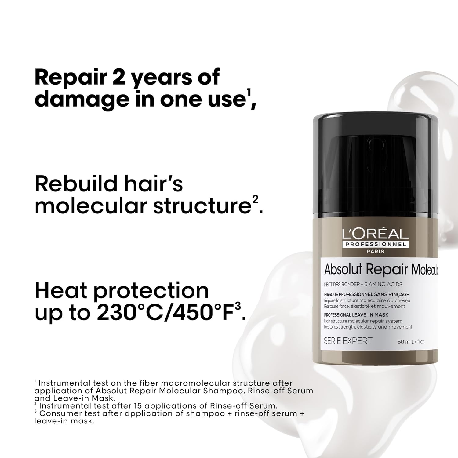 L'OREAL PROFESSIONNEL Absolut Repair Molecular — Masque sans rinçage 100 ml – Image 4