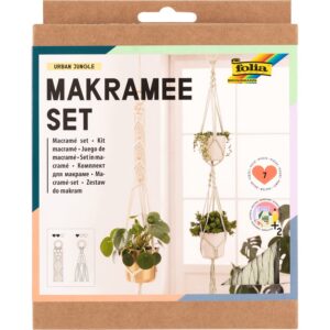 FOLIA Urban Jungle — Set macramé 7 pièces coton et accessoires