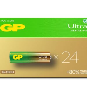 GP Ultra Plus — Lot de 24 Piles AA Alcalines 1,5 V