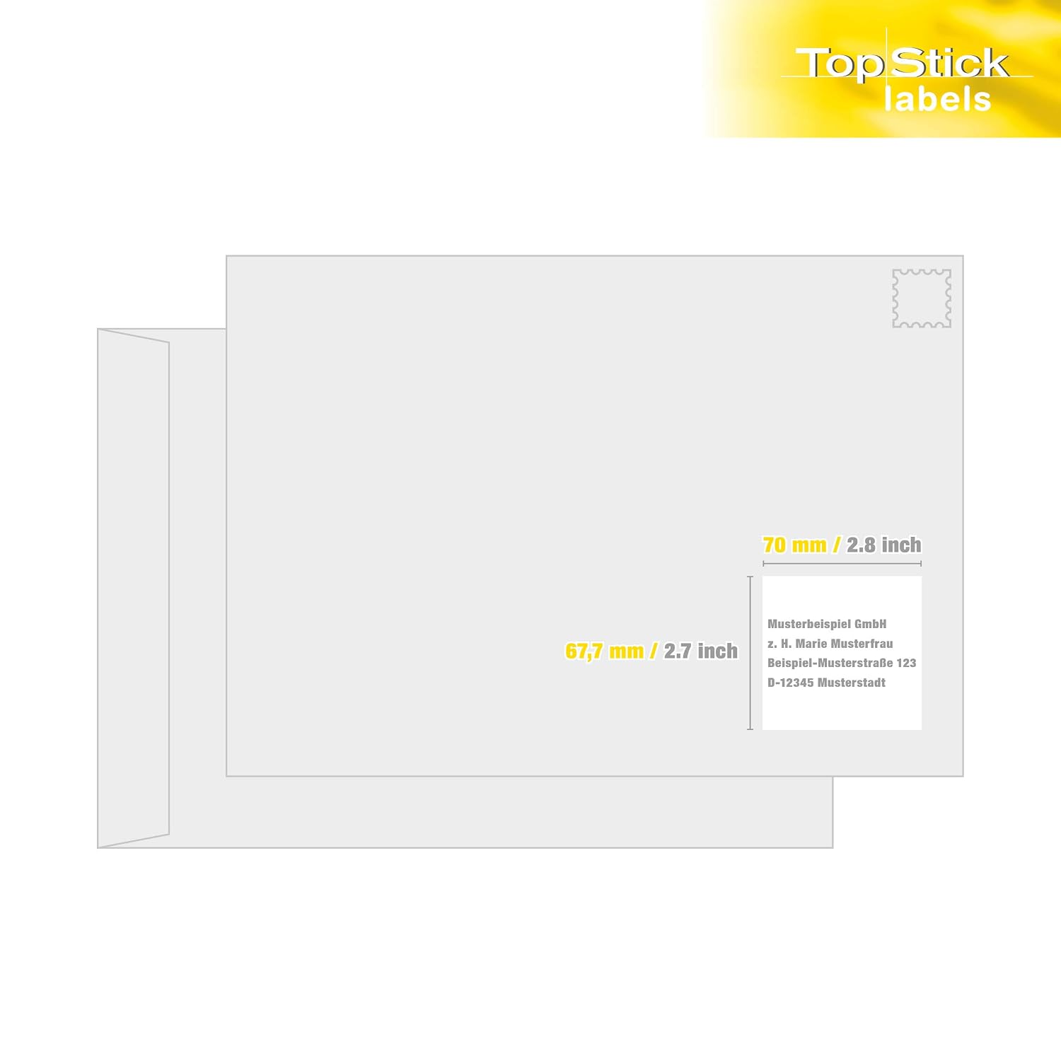 TOPSTICK — 3300 étiquettes autocollantes 70 x 25,4 mm – Image 13