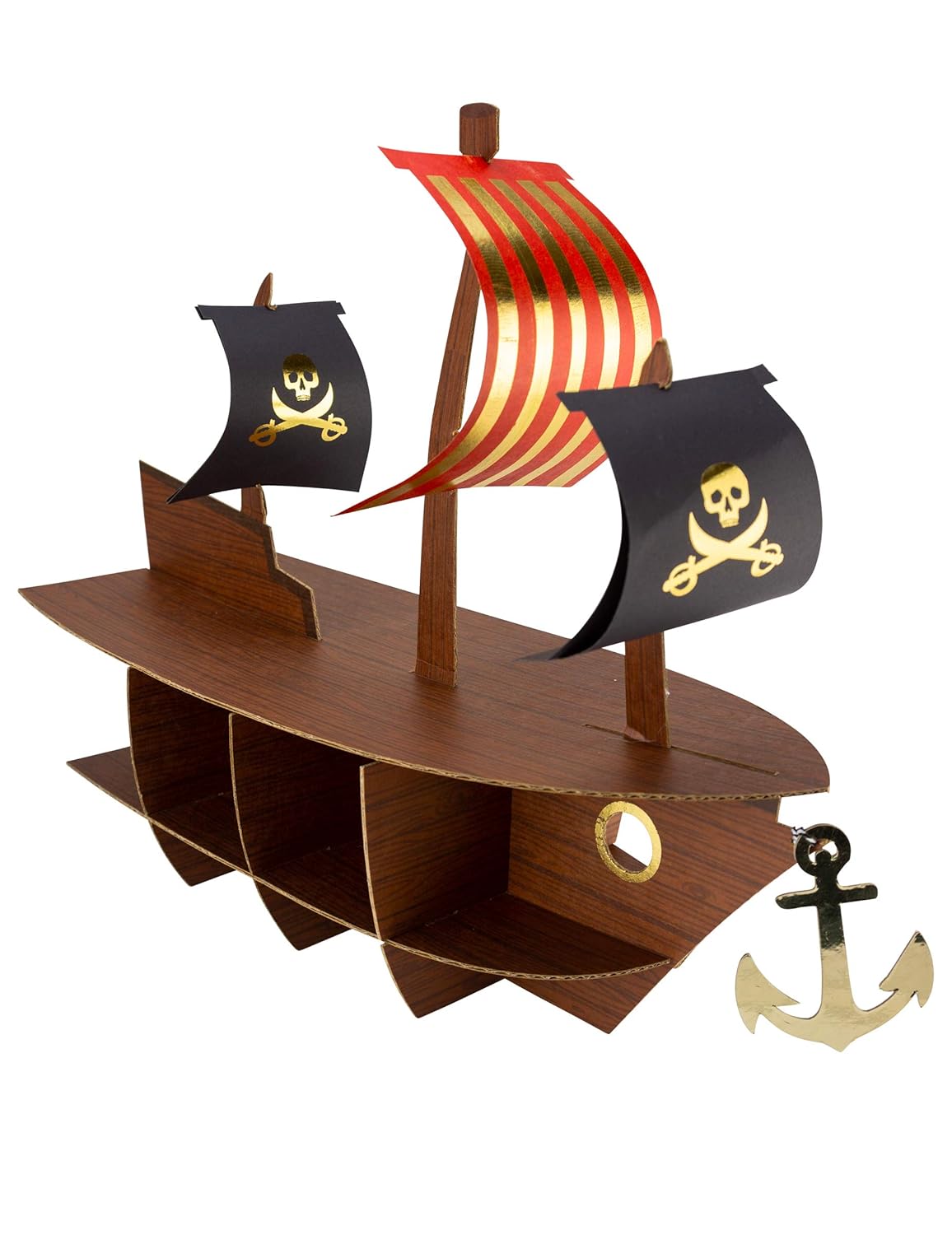 PRÉSENTOIR — Bateau pirate doré 46,5 x 40 x 20 cm – Image 6