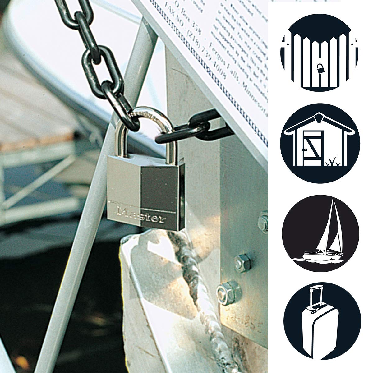 MASTER LOCK 639EURD — Cadenas marin avec clés – Image 2