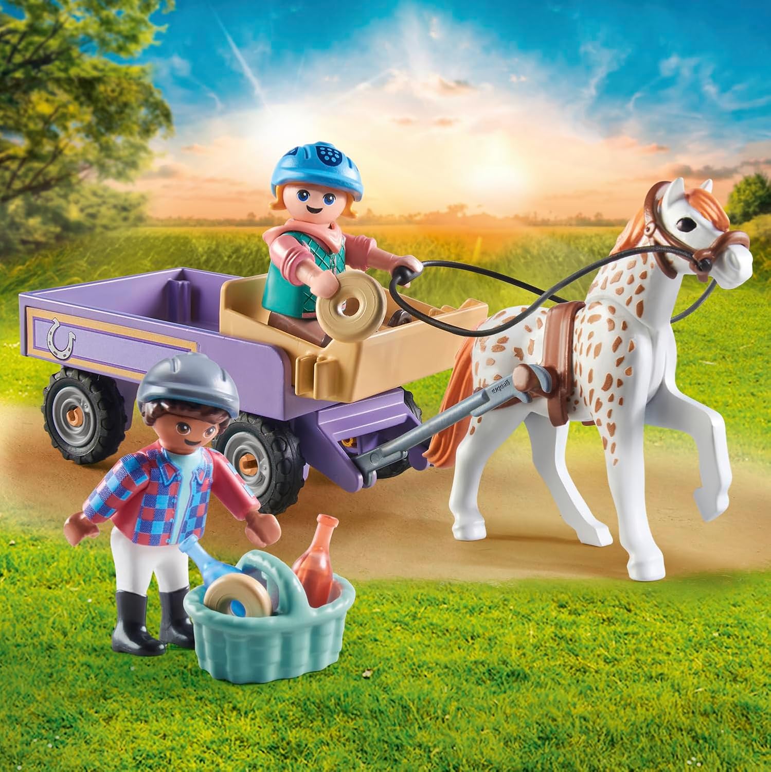 PLAYMOBIL Horses of Waterfall — Enfants avec calèche et poney – Image 12