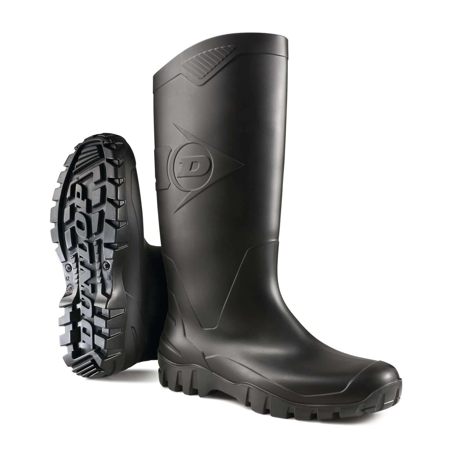 DUNLOP Dane — Bottes en PVC noir et vert pointure 42