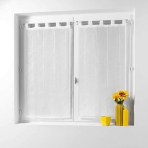 DOUCEUR D'INTÉRIEUR Linahe — Paire de voilages 2 x 45 x 120 cm Blanc