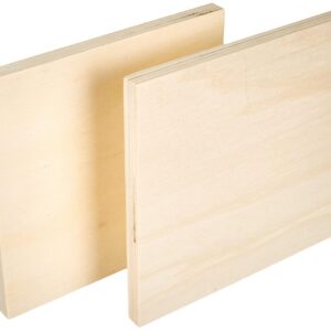 ARTEMIO — Lot de 2 plaques carrées en bois 15 x 15 cm