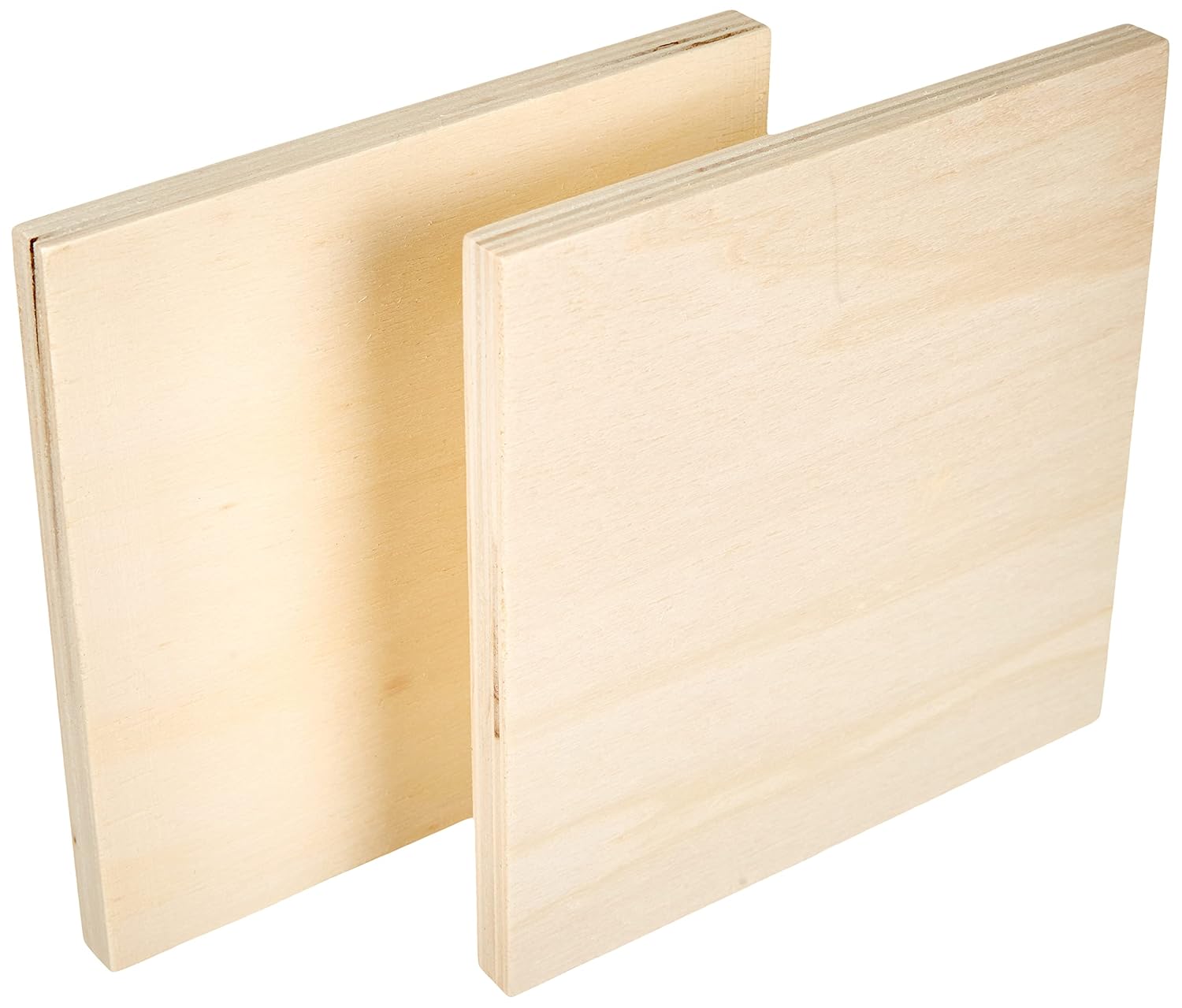 ARTEMIO — Lot de 2 plaques carrées en bois 15 x 15 cm