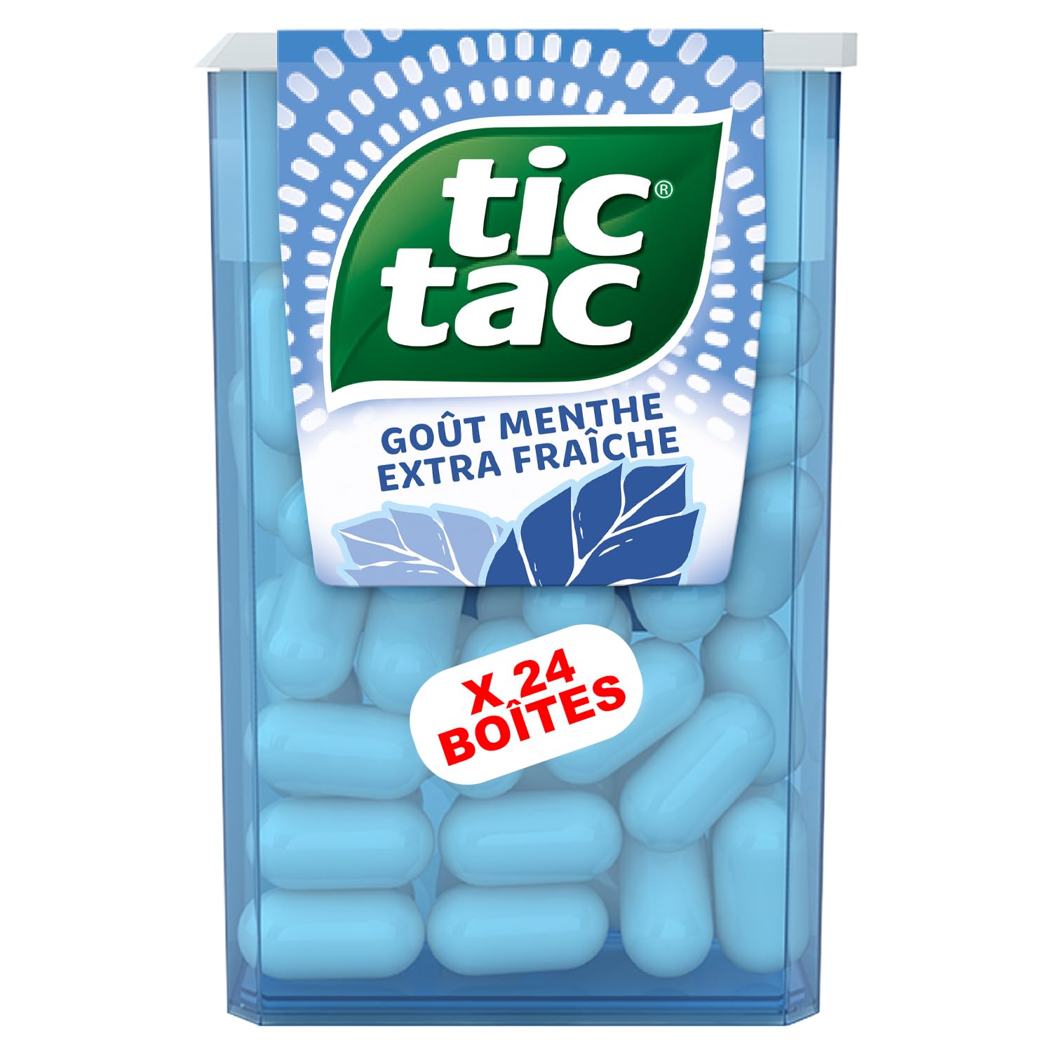 TicTac Goût Menthe Extra Fraiche - Bonbons frais sucrés - Format de Poche - 24 boites x 18g – Image 2
