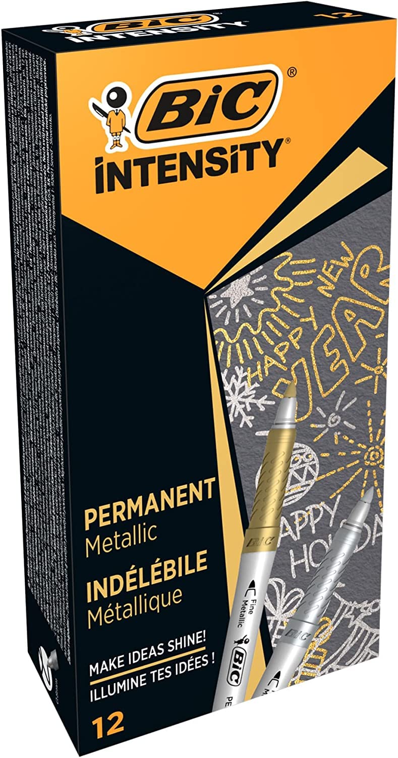 BIC Intensity — Marqueurs métalliques indélébiles x12