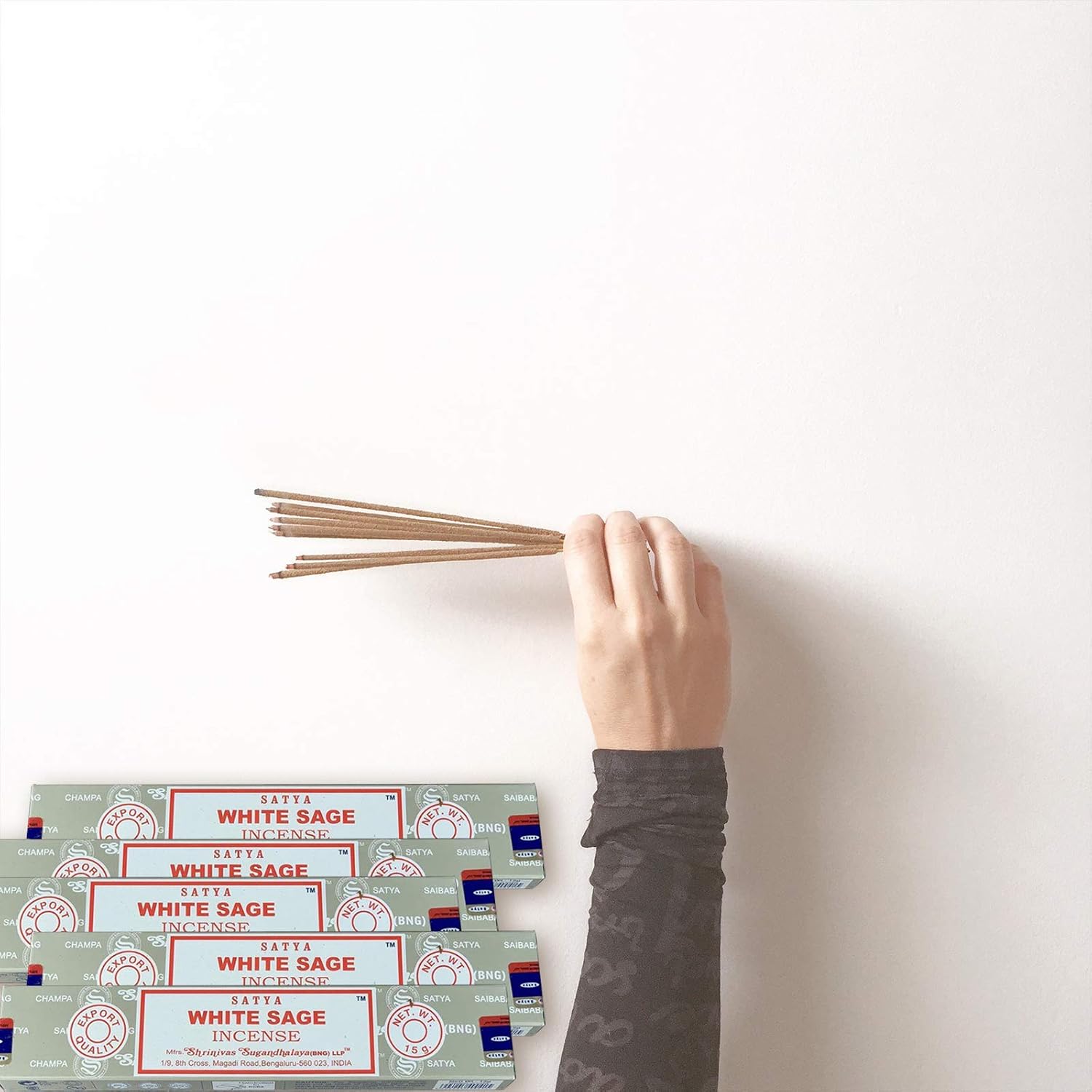 SATYA Nag Champa — Encens sauge blanche x12 15 g – Image 13