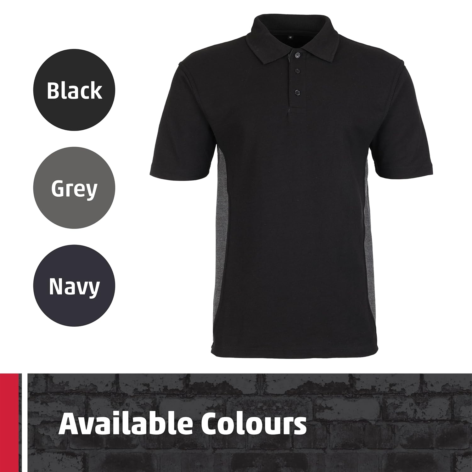 TUFFSTUFF 134 TS — Polo manches courtes noir – Image 4