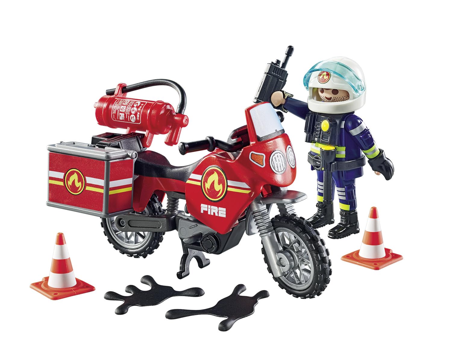 PLAYMOBIL 71466 — Pompier et moto avec accessoires – Image 7