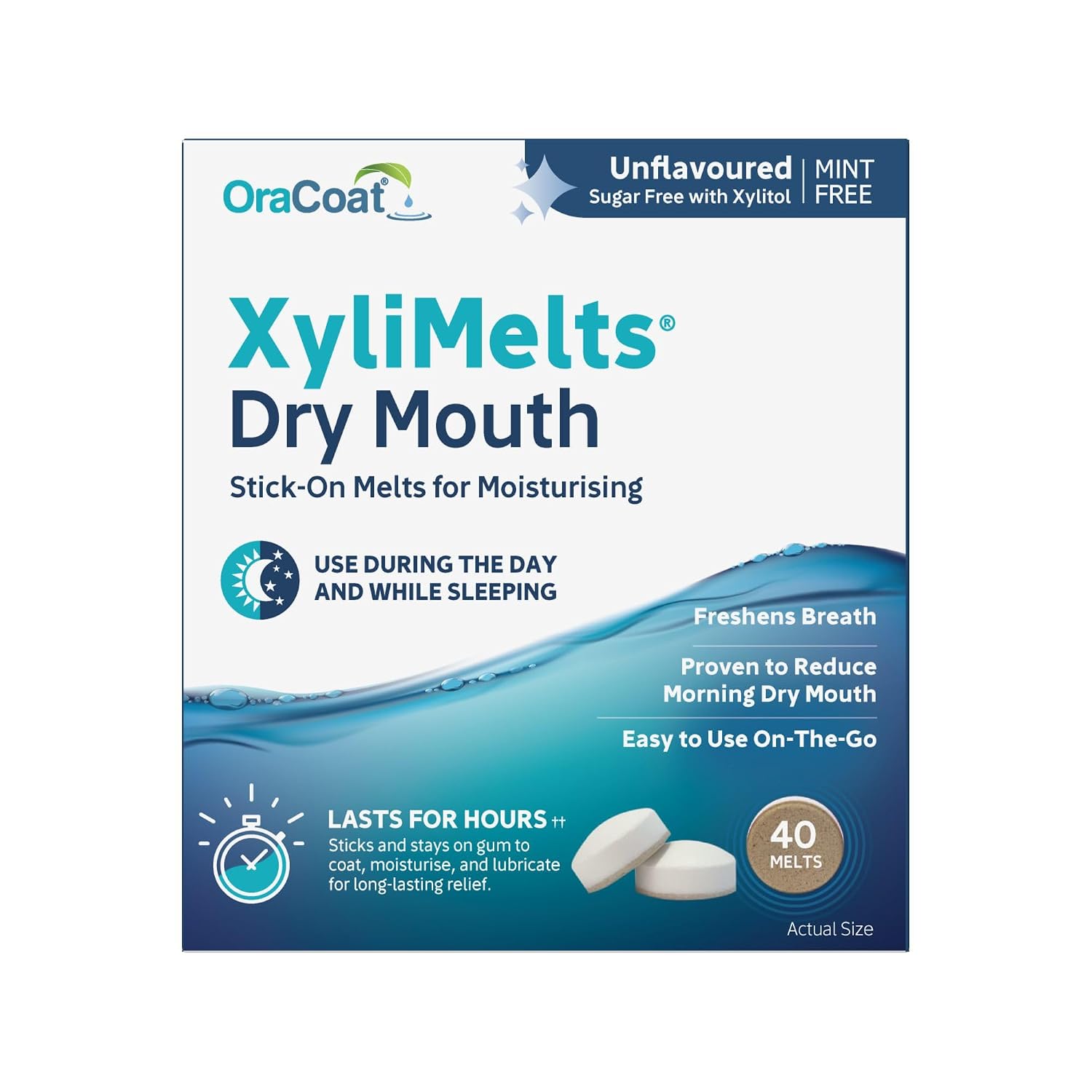 XYLIMELTS — 40 Pastilles Adhérentes Bouche Sèche