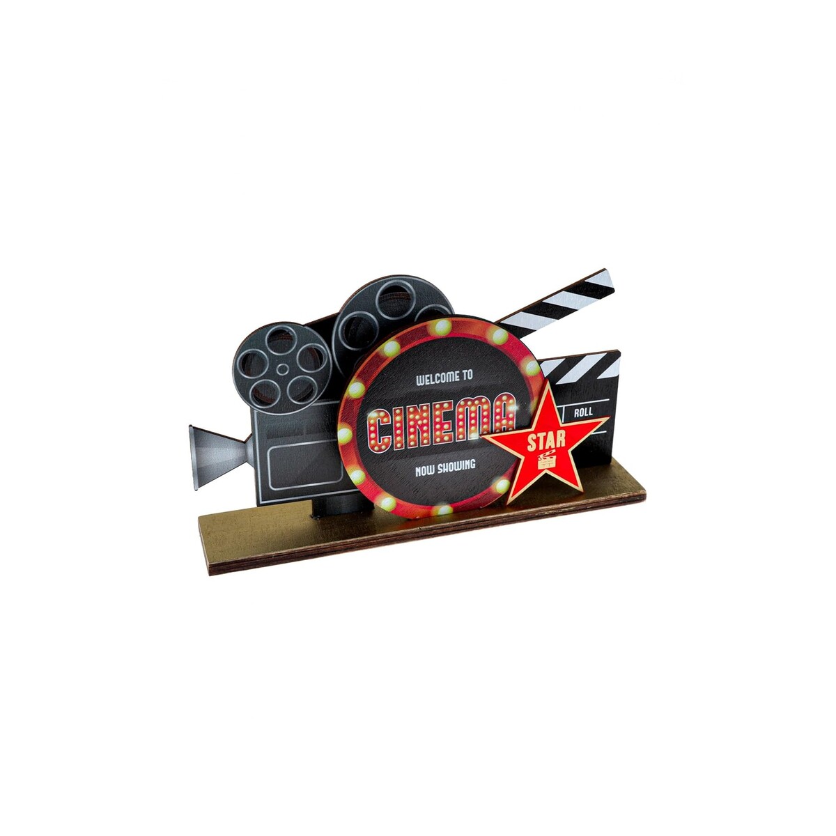 HOLLYWOOD — Centre de table en bois 20 x 13 cm