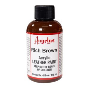 ANGELUS — Peinture acrylique pour cuir marron riche 118 ml