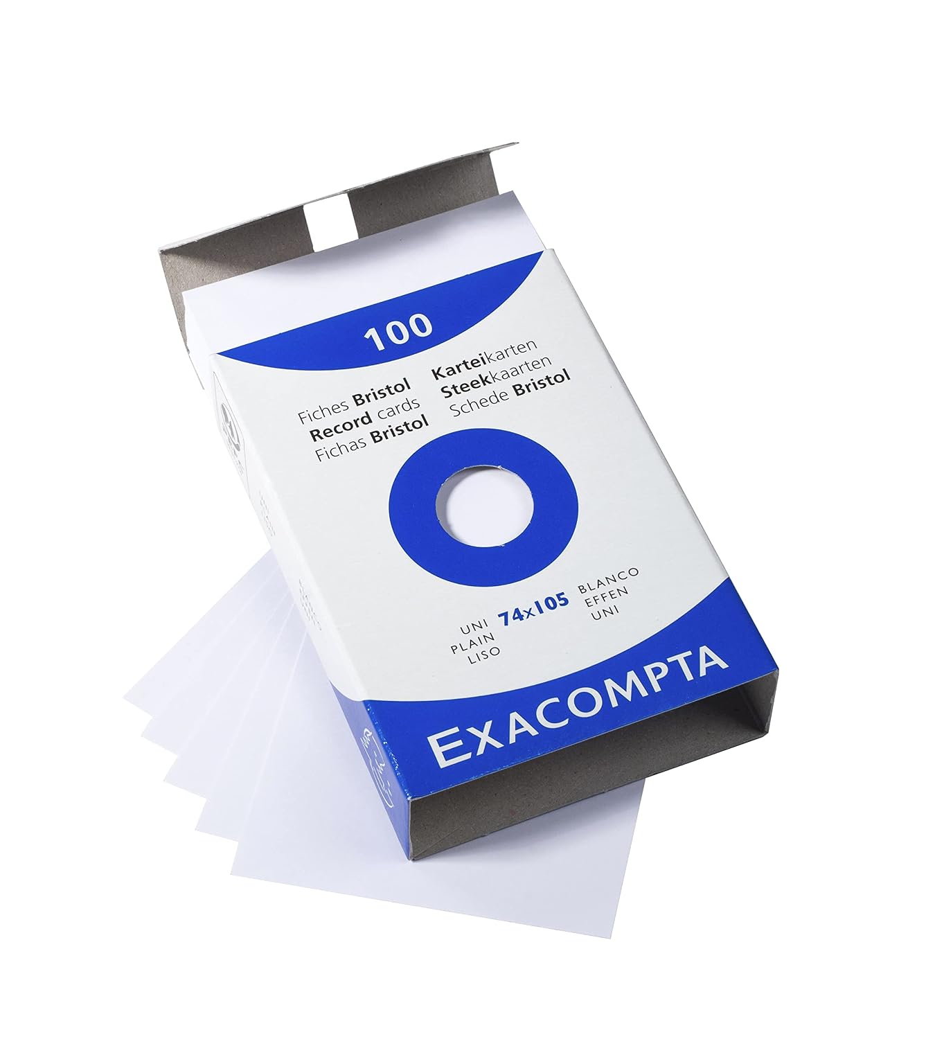 Exacompta - Réf. 13306E - Étui de 100 fiches bristol unies non perforées - format 210 x 297 mm - compatibles avec imprimante jet d'encre, laser et photocopieur - couleur blanc – Image 4