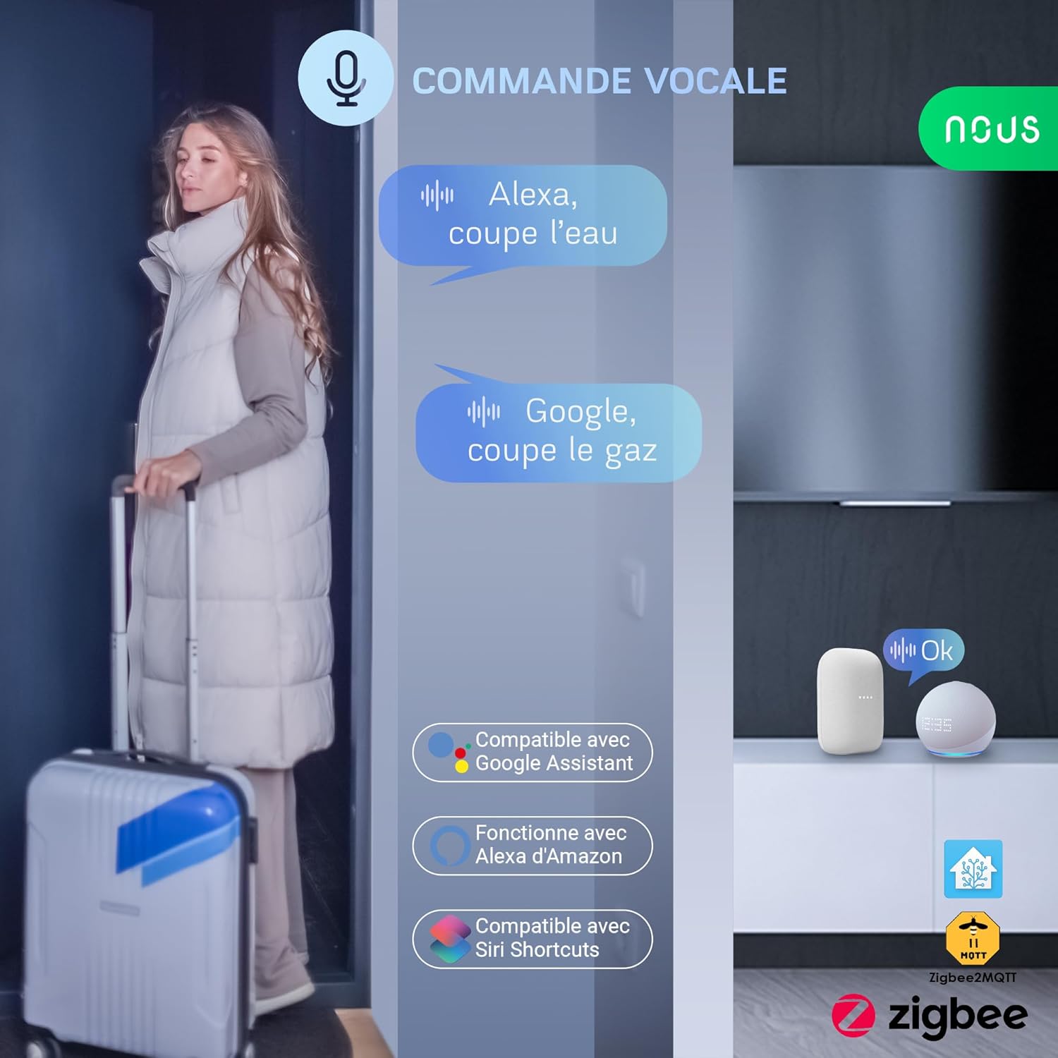 NOUS LZ3 — Vanne d'eau ZigBee connectée – Image 3