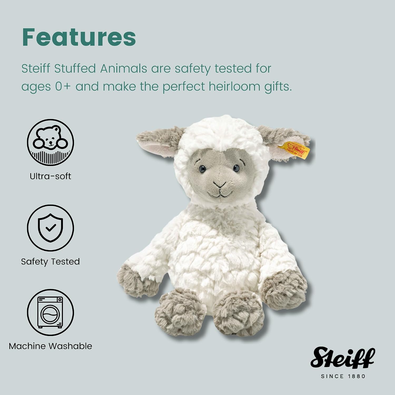 STEIFF Soft Cuddly Friends — Agneau Lita 30 cm – Image 5