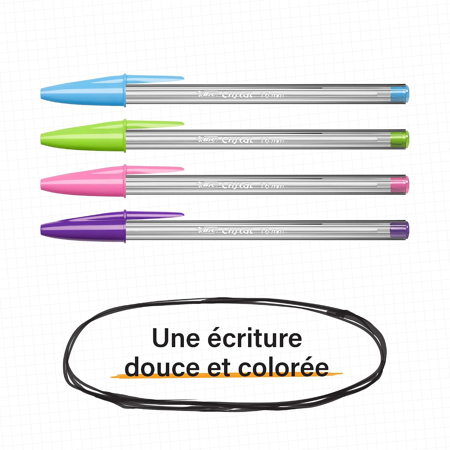 BIC Cristal Large — Boîte de 50 Stylos-Bille bleus 1,6 mm – Image 4