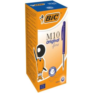BIC M10 Original — Boîte de 50 Stylos-Bille Pointe Fine 0,8 mm